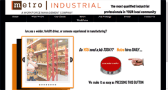 Desktop Screenshot of metroindustrialjobs.com